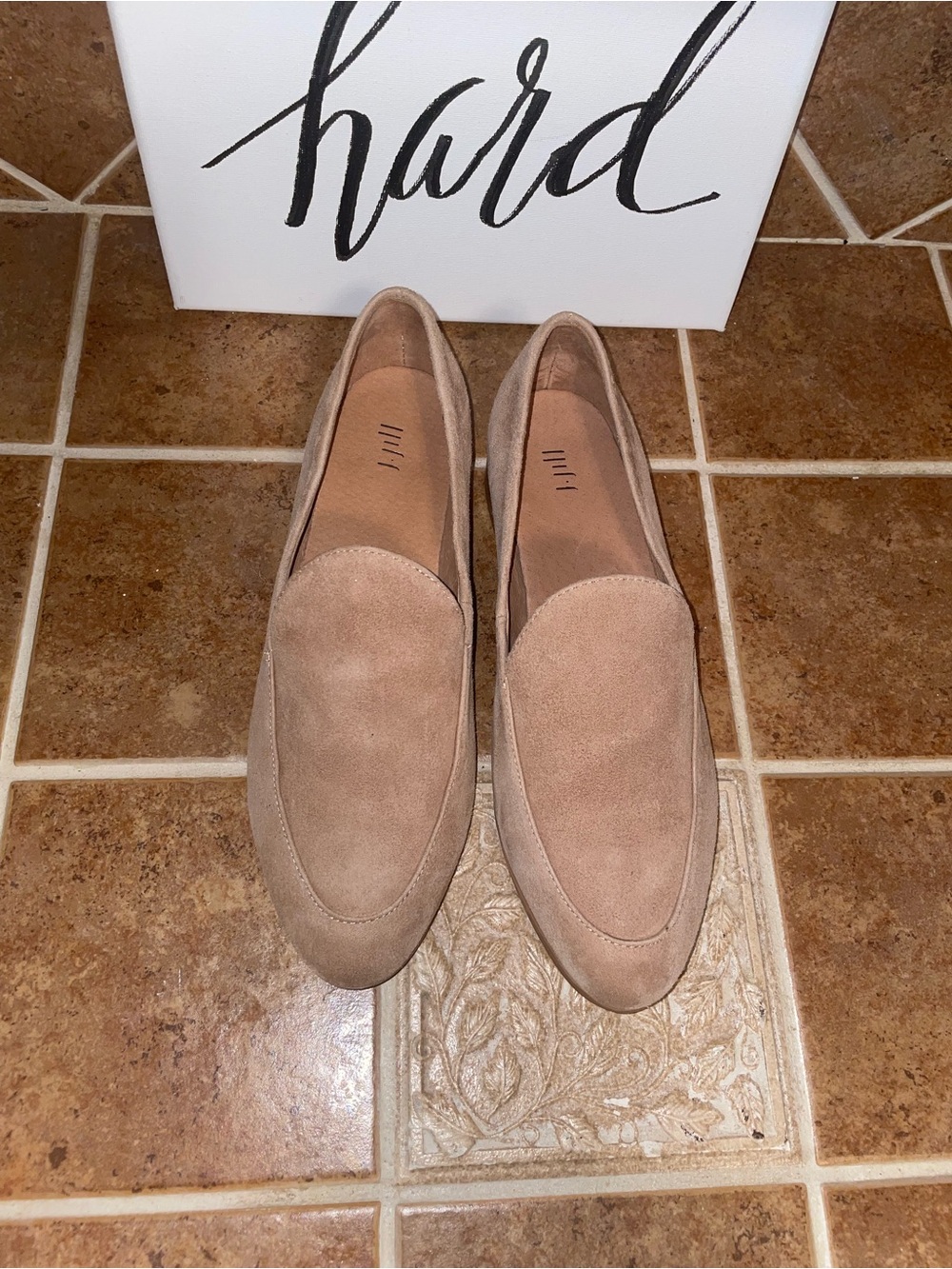 J. Jill Blush Taupe Suede Slip-On Loafers